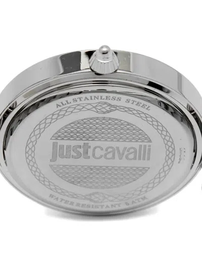 Pre-owned Just Cavalli Vintage  Crystal-embellished Watch In White