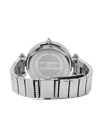 Pre-owned Just Cavalli Vintage  Crystal-embellished Watch In White