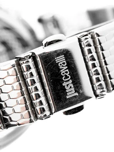 Pre-owned Just Cavalli Vintage  Crystal-embellished Watch In White