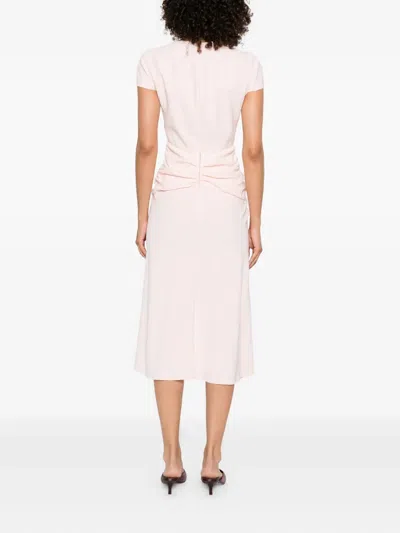 Alexander Mcqueen Twist-detail Midi Dress In Pink
