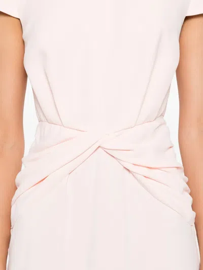 Alexander Mcqueen Twist-detail Midi Dress In Pink