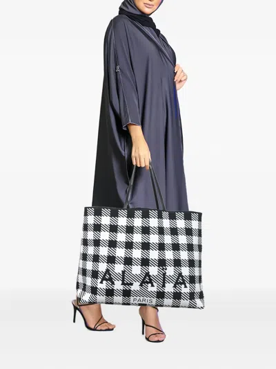 Pre-owned Alaïa Plaid Tote Bag