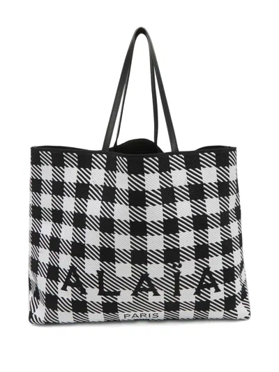Pre-owned Alaïa Plaid Tote Bag