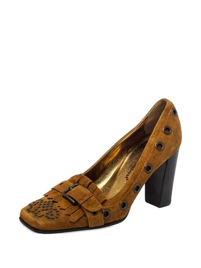 Pre-owned Dolce & Gabbana 90mm Suede Pumps