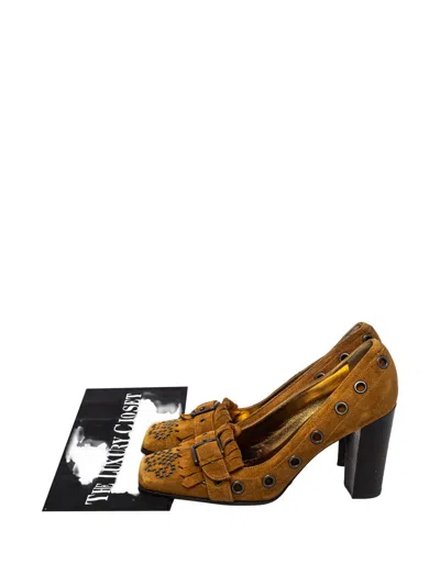 Pre-owned Dolce & Gabbana 90mm Suede Pumps
