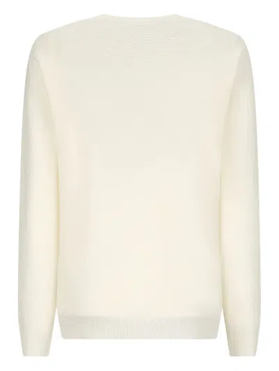 Goes Botanical Crew-neck Textured Sweater In Neutral