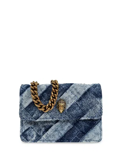Kurt Geiger Womens Kensington Heart Denim Cross-body Bag In Blue