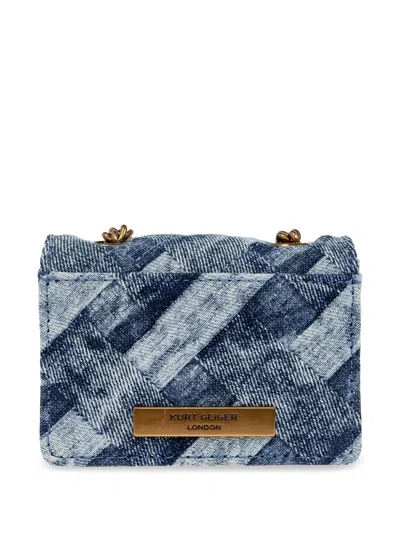 Kurt Geiger Womens Kensington Heart Denim Cross-body Bag In Blue