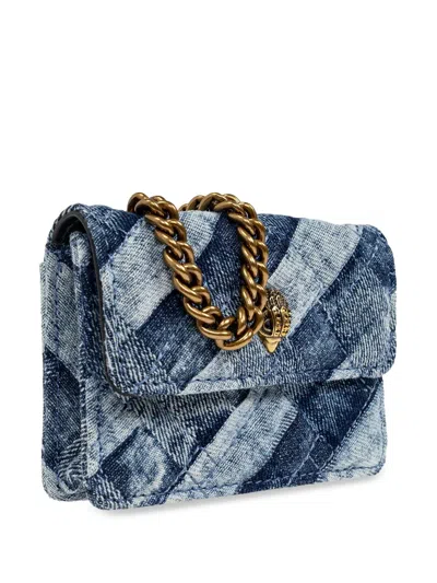 Kurt Geiger Womens Kensington Heart Denim Cross-body Bag In Blue