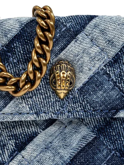 Kurt Geiger Womens Kensington Heart Denim Cross-body Bag In Blue