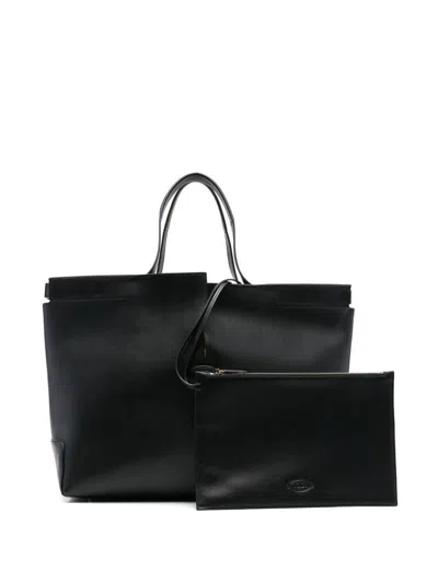 Tod's Black Leathe Di Bag Tote
