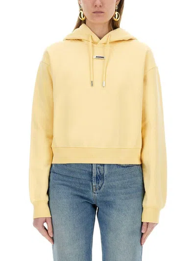 Jacquemus Yellow Sporty Hoodie With A Hood