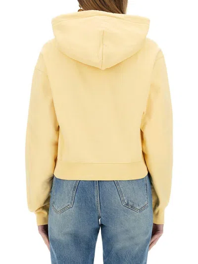 Jacquemus Yellow Sporty Hoodie With A Hood