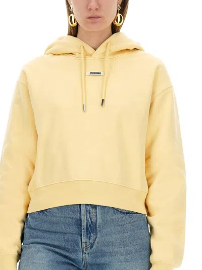 Jacquemus Yellow Sporty Hoodie With A Hood