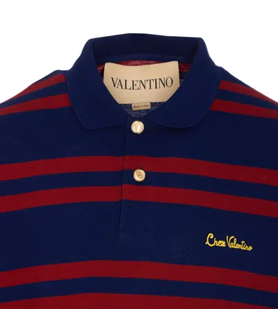 Valentino Striped Polo Shirt Regular Collar