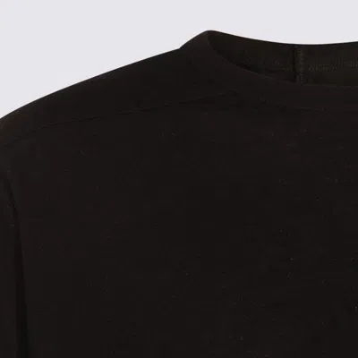 Rick Owens Brad Crewneck Short Sleeve T-shirt Black In Black