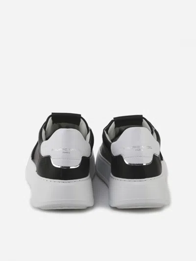 Philippe Model Low Man Veau Temple Sneakers In Black