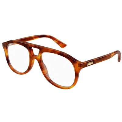 Gucci Eyewear Aviator Frame Sunglasses In Brown