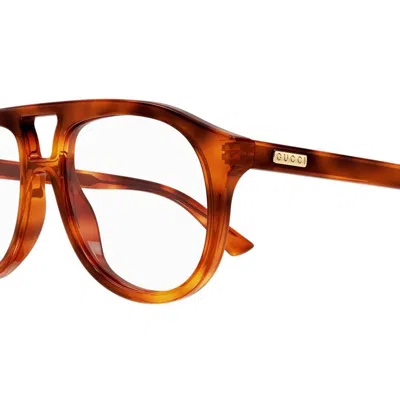 Gucci Eyewear Aviator Frame Sunglasses In Brown
