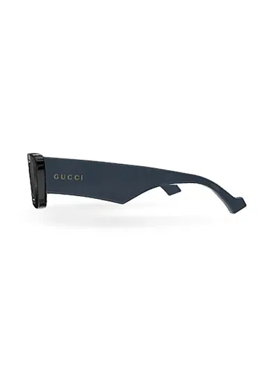 Gucci Black Rectangular-frame Sunglasses In Black