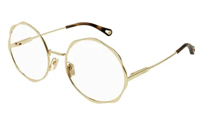 Chloé Ch0185o004 Gold Gold Transparent In Gold