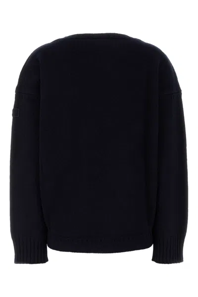 Chloé Knitwear Crewneck Long Sleeves Ribbed Finish In Black