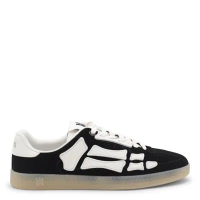 Amiri Black Leather Sneakers With White Details