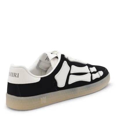 Amiri Black Leather Sneakers With White Details