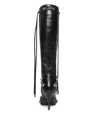 Balenciaga Cagole Leather Pointy-toe Boots