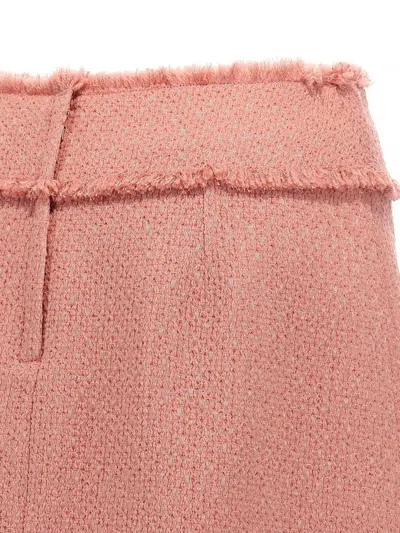 Dolce & Gabbana Textured Tweed Mini Skirt With Frayed Hem