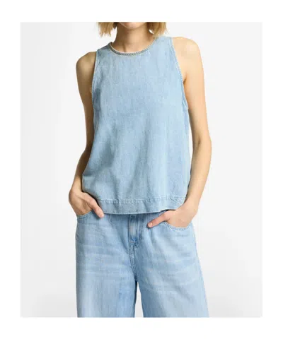 7 For All Mankind Kansas Denim Top In Blue