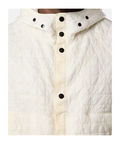 Stone Island Padded Hooded Jacket With Anti-drop And Wind Resistance In Neutral