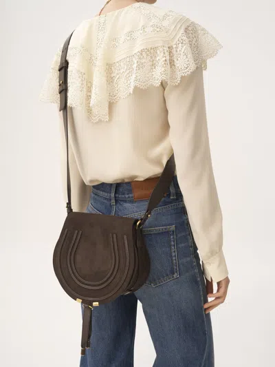 Chloé Large Marcie Suede Crossbody Bag