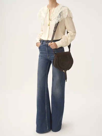 Chloé Large Marcie Suede Crossbody Bag