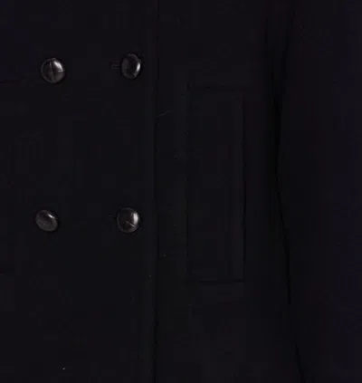 Isabel Marant Étoile Double-breasted Coat With Notched Lapels And Front Pockets In Black