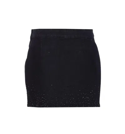 Liu •jo Embellished-crystal Pocket Mini Skirt In Black