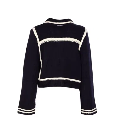 Pinko Cardigan With Contrasting Profiles In Black