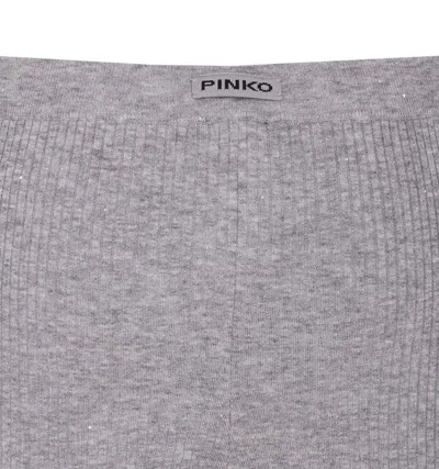 Pinko Crystal-embellished Ribbed Trousers