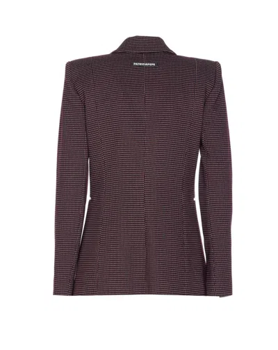 Patrizia Pepe Zipped Plaid Blazer