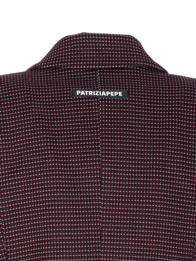 Patrizia Pepe Zipped Plaid Blazer
