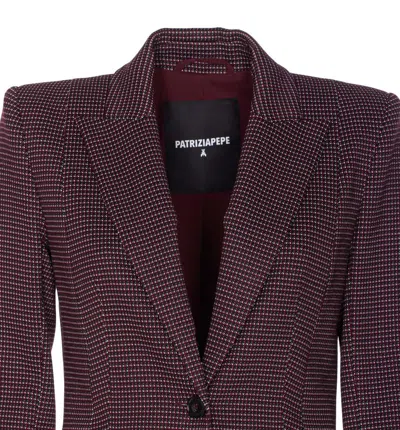 Patrizia Pepe Zipped Plaid Blazer