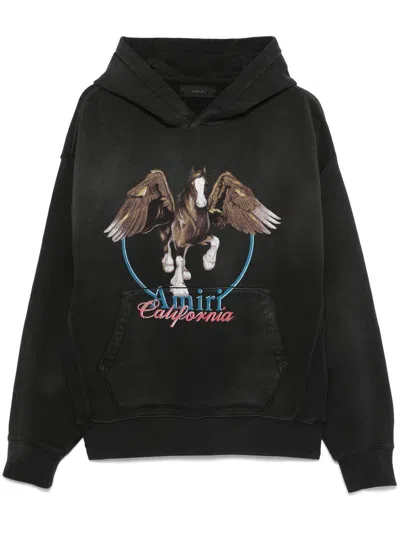 Amiri Graphic Print Hooded Sweater Kangaroo Pocket