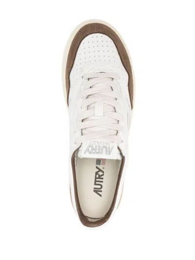 Autry Low Sneaker With Contrast Panels And Perforated Detailing