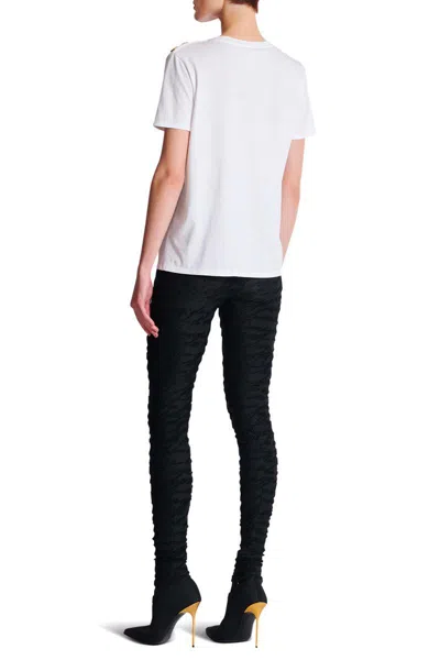 Balmain Logo Buttons T-shirt
