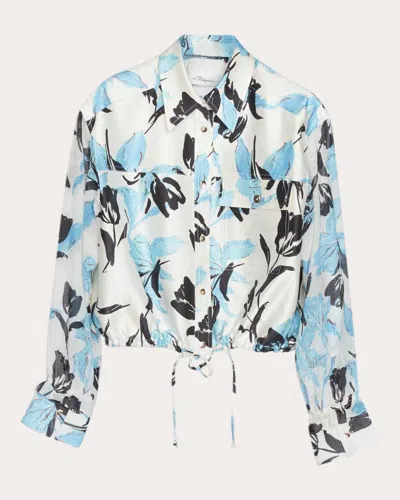 3.1 Phillip Lim Women's Joyful Tulips Cropped Shirt Jacket