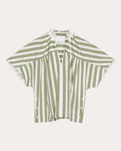 3.1 Phillip Lim Striped Tie-neck Top
