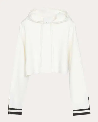3.1 Phillip Lim Women's Cropped Merino Wool-blend Hoodie Top