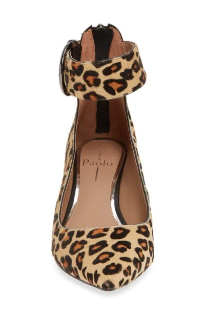 Linea Paolo Corwyn Ankle Strap Genuine Calf Hair Pump