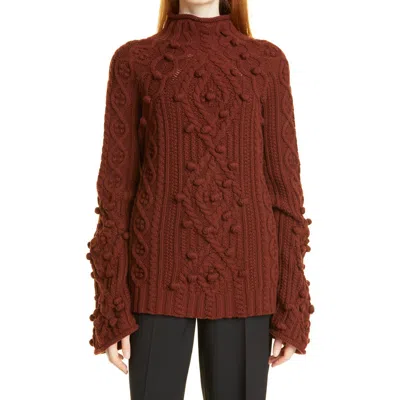 Rebecca Taylor Bauble Cableknit Turtleneck