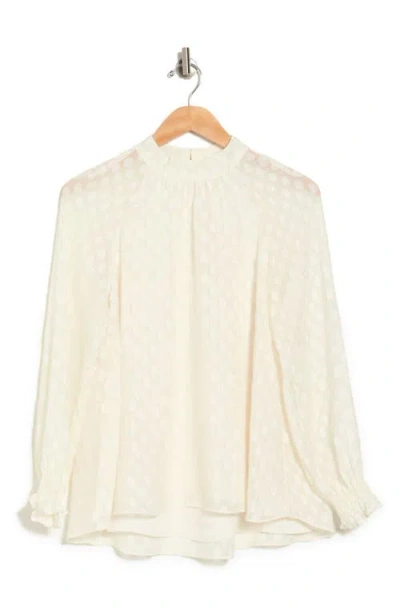 Dr2 By Daniel Rainn Daniel Rainn Long Sleeve Swiss Dot Blouse